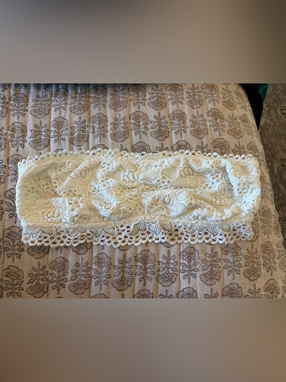 Aerie white  Crochet Bandeau Top XL